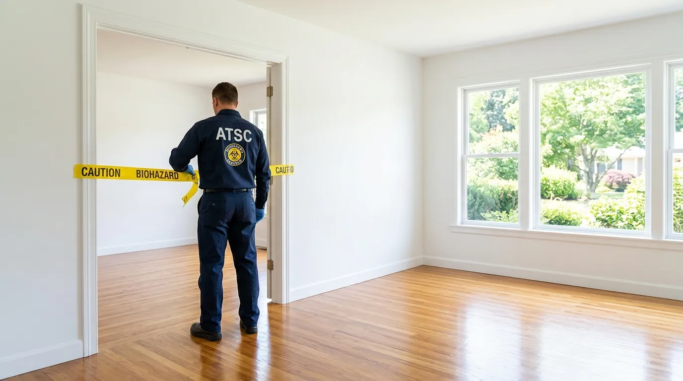 Certified biohazard cleanup crew performing Trauma Scene Cleanup in Keene